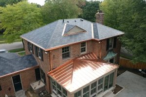 synthetic slate and copper roof