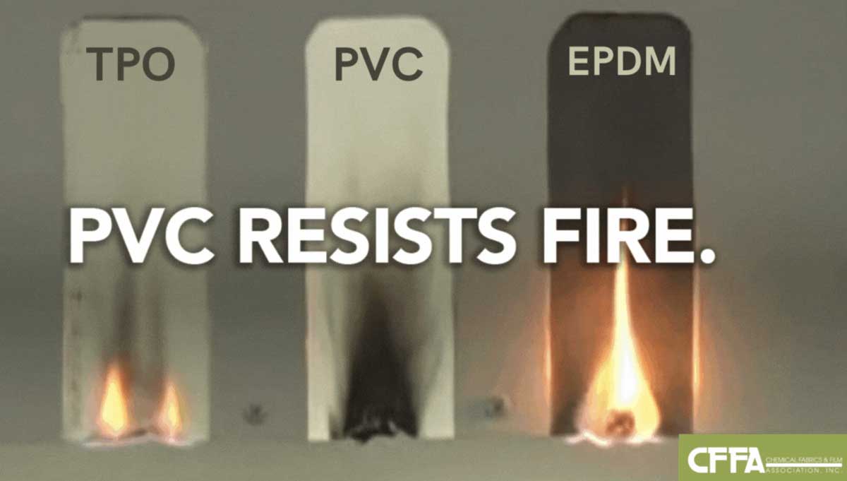 PVC Fire Resistance: Slow to Catch and Spread; Self Extinguishing